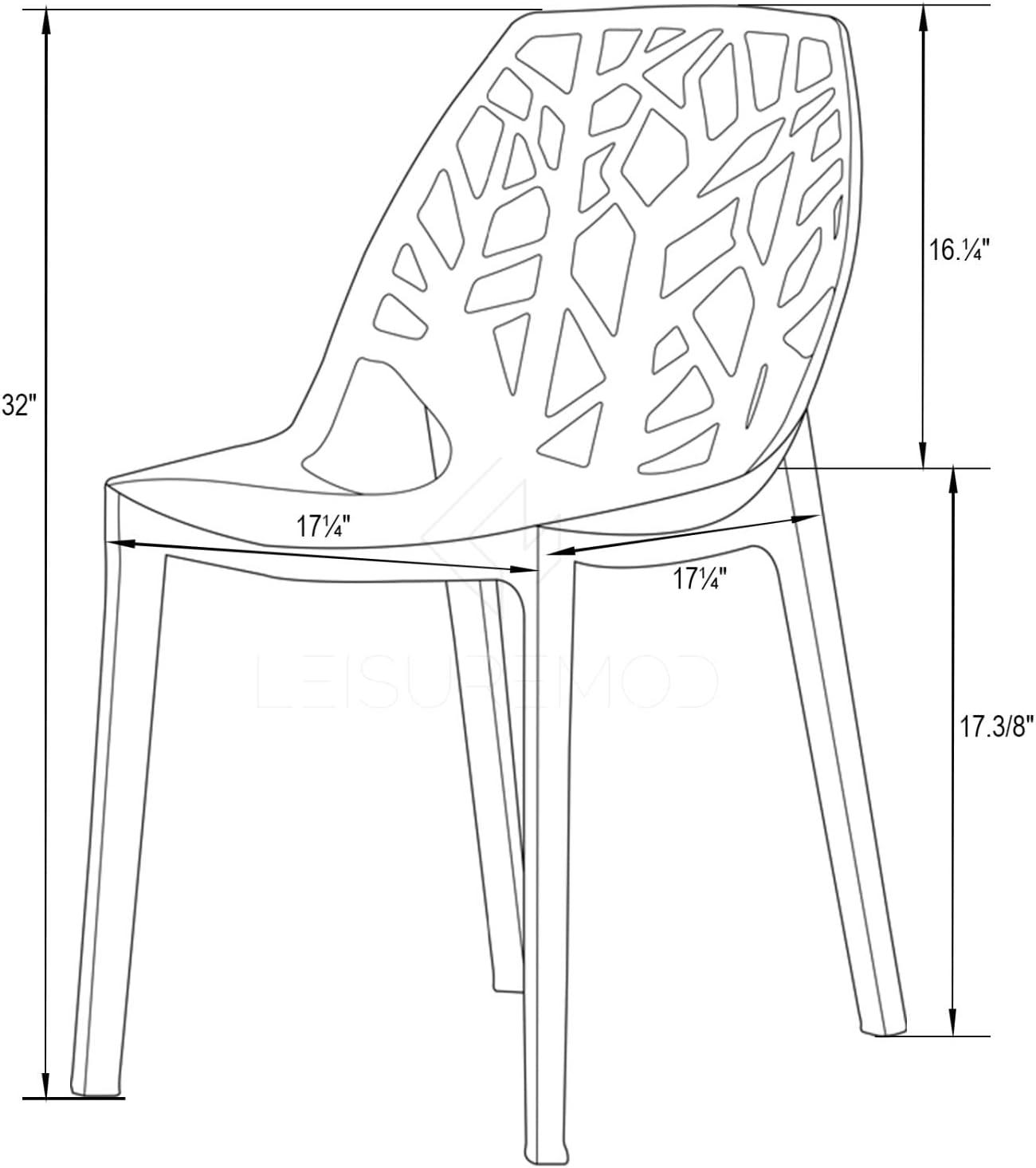 Clear Polycarbonate Cut-Out Design Dining Chair