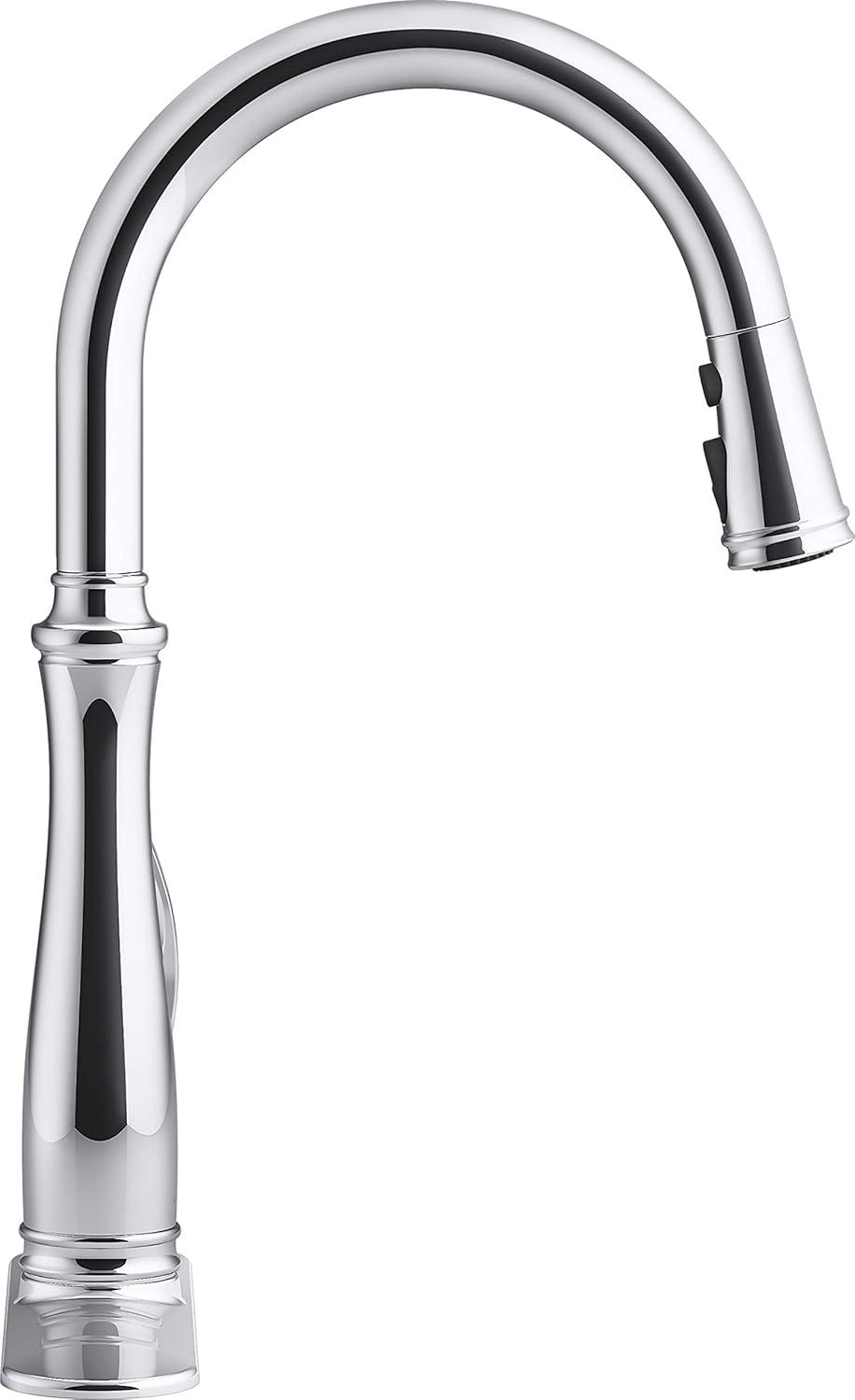 Kohler Bellera Touchless Pull Down Kitchen Faucet, Single-Handle Kitchen Sink Faucet with Three-Function Pull Down Sprayer