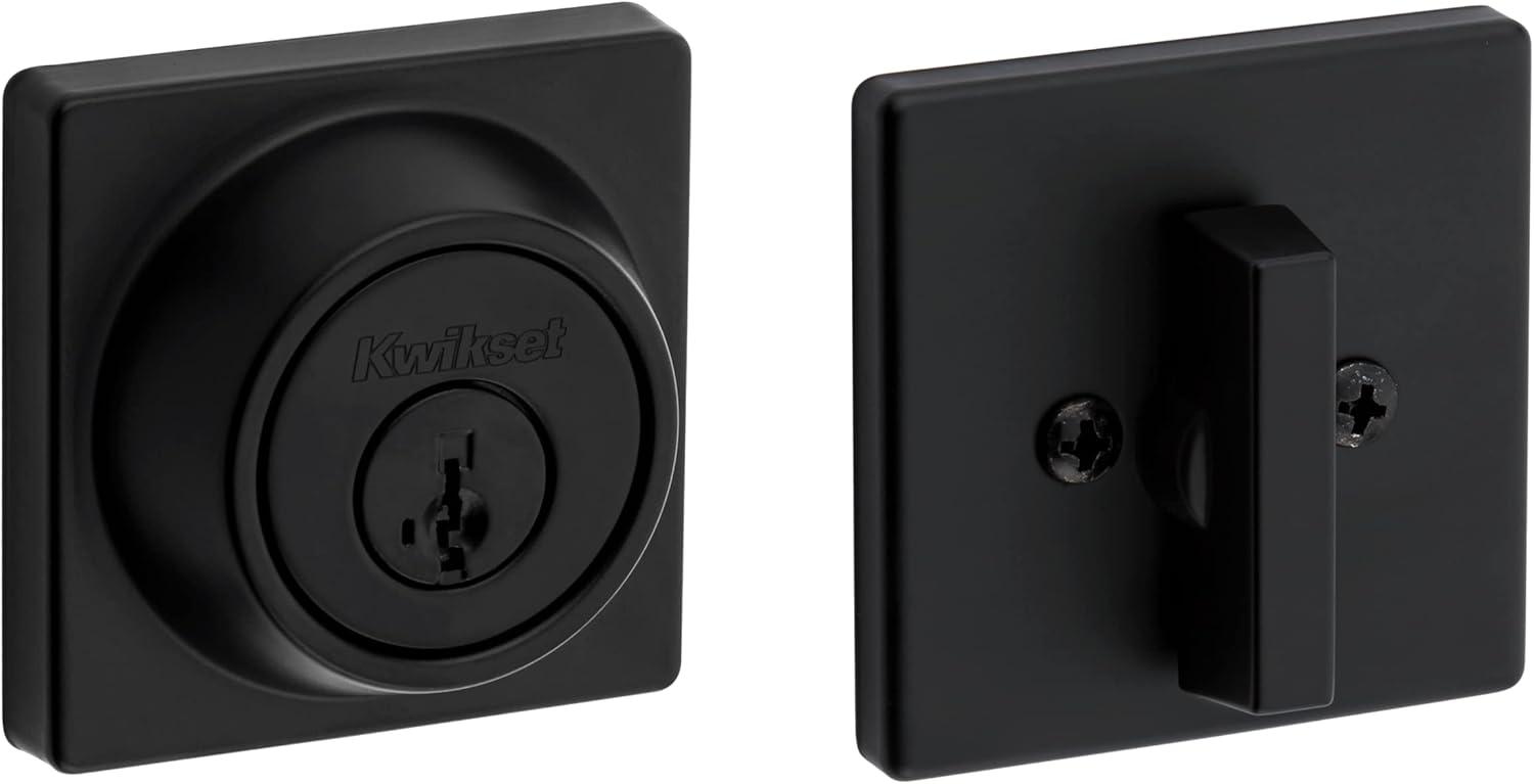 Single Cylinder Deadbolt with Square Rosette