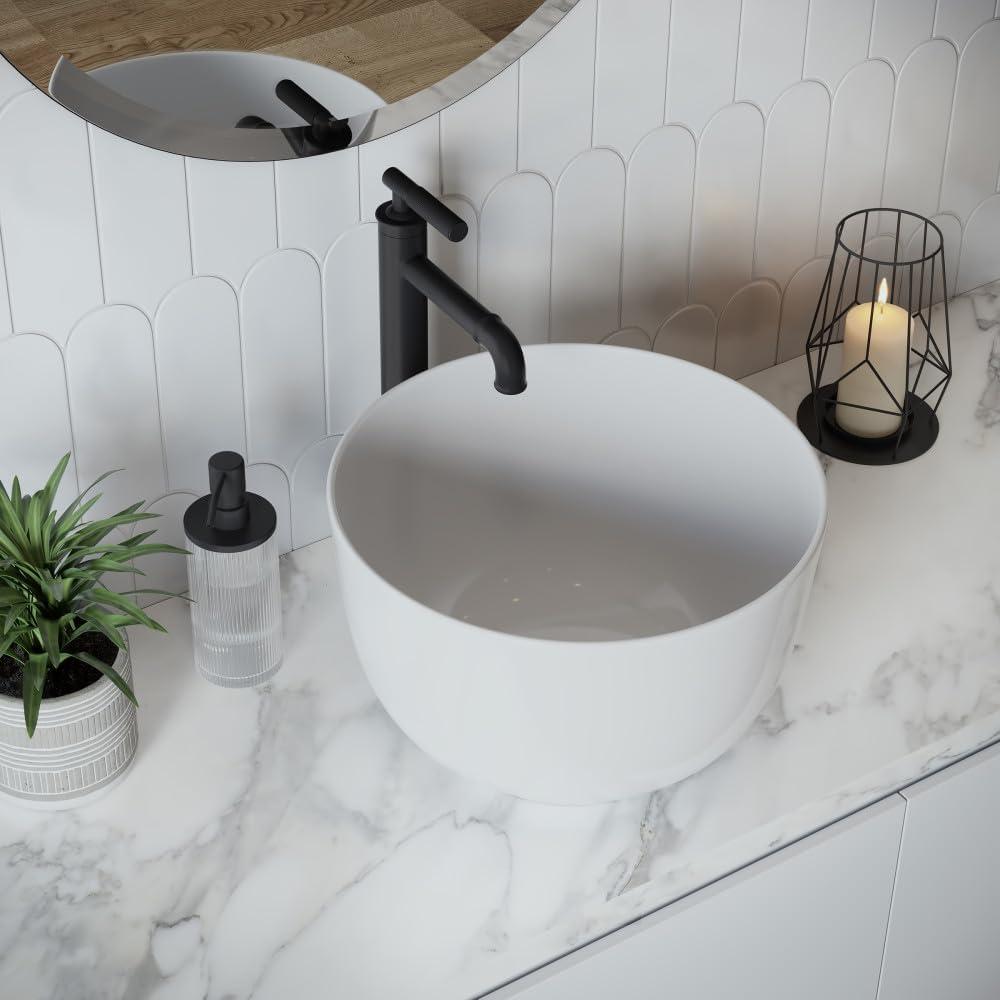 Calice 15'' Vessel Sink in White