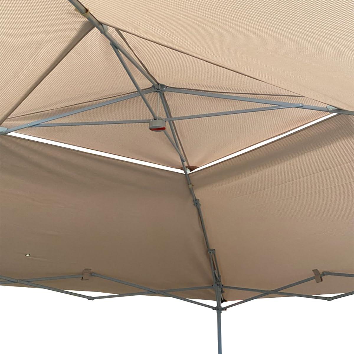 Garden Winds Custom Fit Replacement Canopy Top Cover Compatible with The MasterCanopy, ABCCanopy, and Cooshade 13' x 13' Instant Shelter - Upgraded Performance RIPLOCK 350 Fabric - Nutmeg