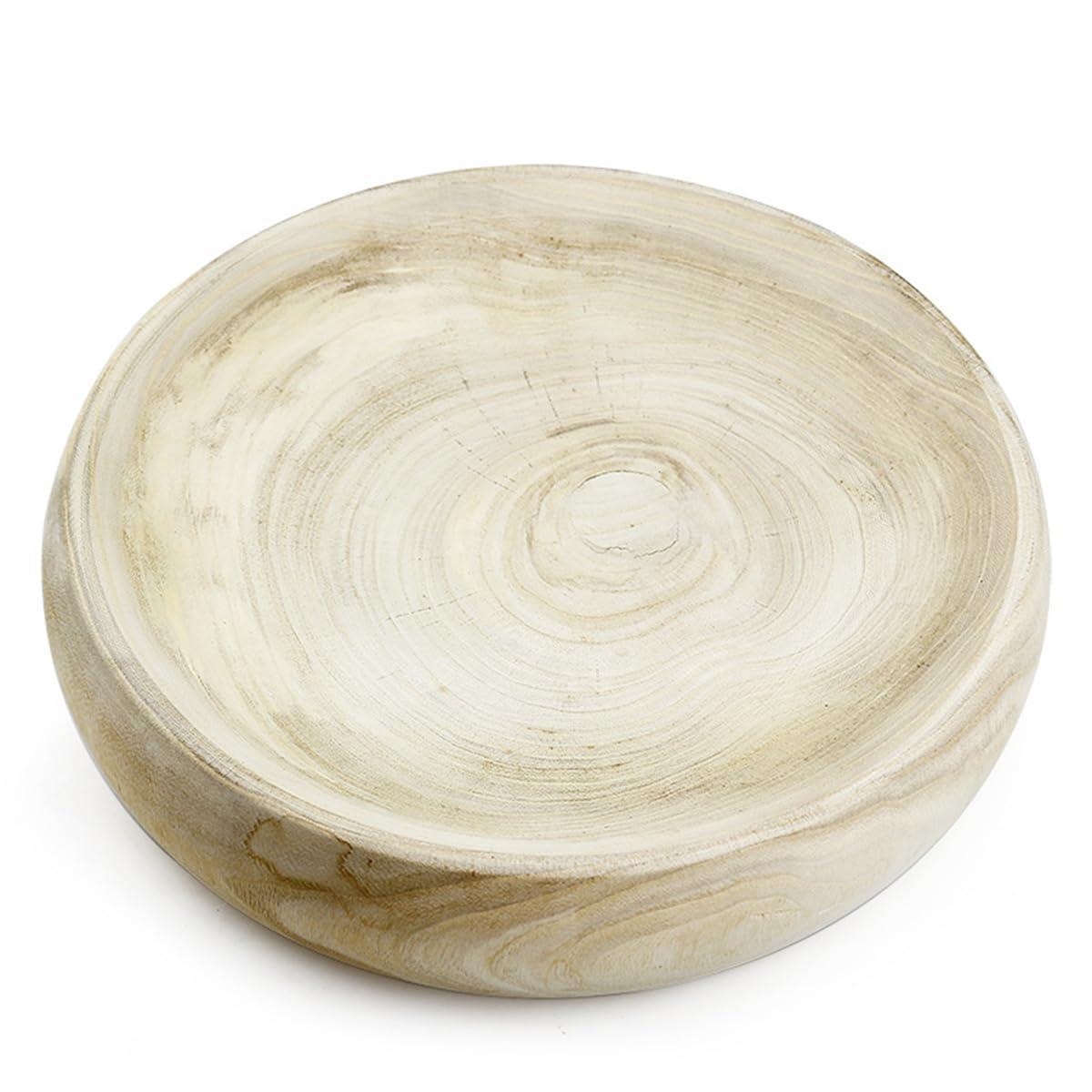 Santa Barbara Design Studio Table Sugar Hand Carved Paulownia Wood Serving Bowl, Large, Natural