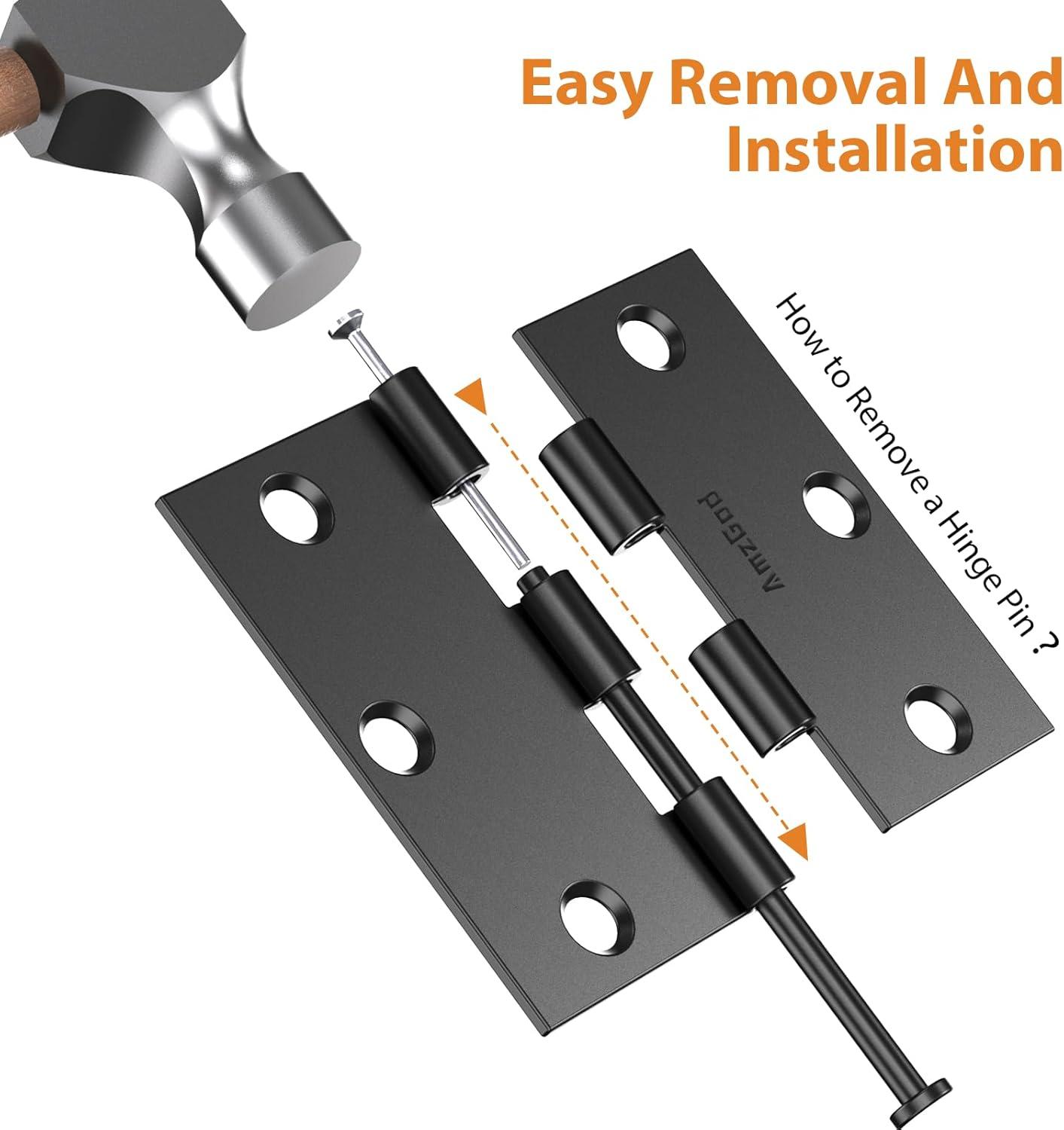 Design House 3.5" H x 3.5" W Butt Bearing Door Hinges (Set of 3)
