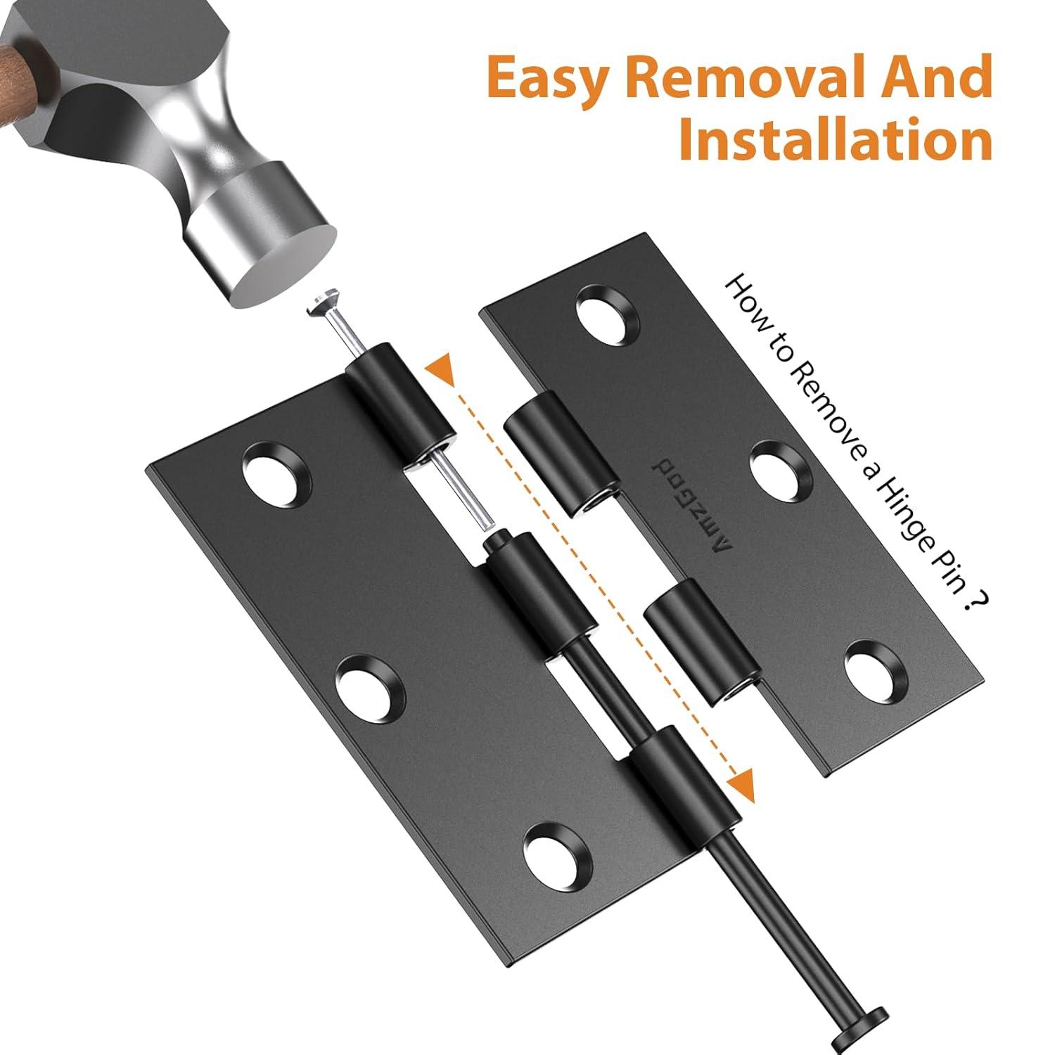 Design House 3.5" H x 3.5" W Butt Bearing Door Hinges (Set of 3)