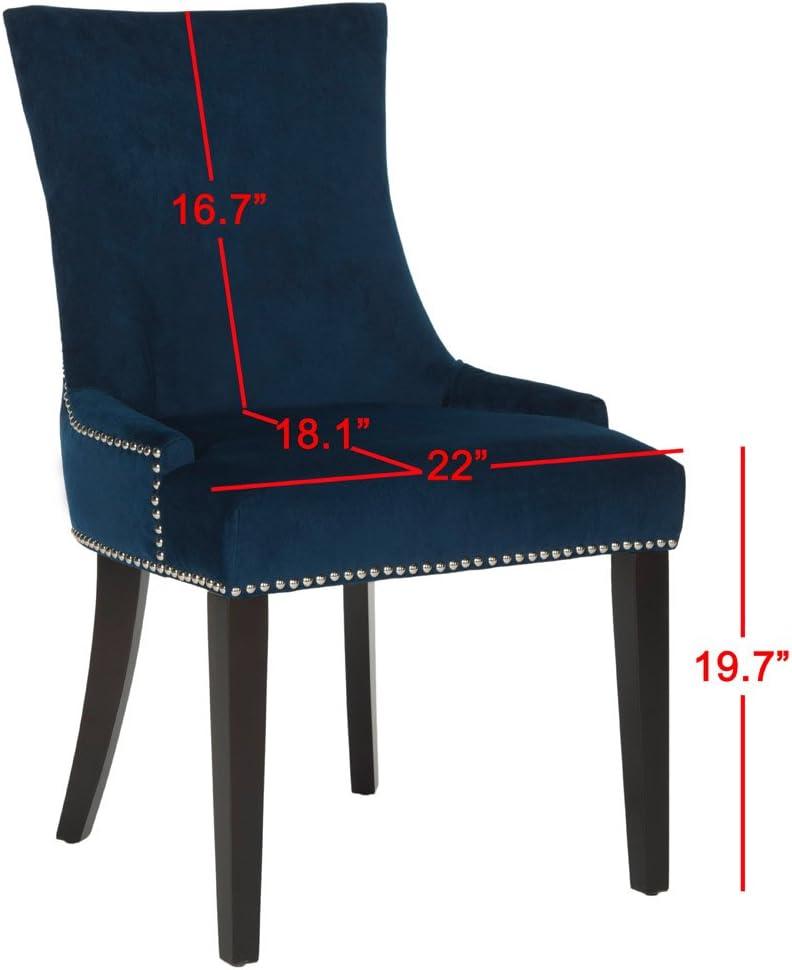 Lester 19"H Dining Chair (Set of 2) - Dark Navy - Safavieh