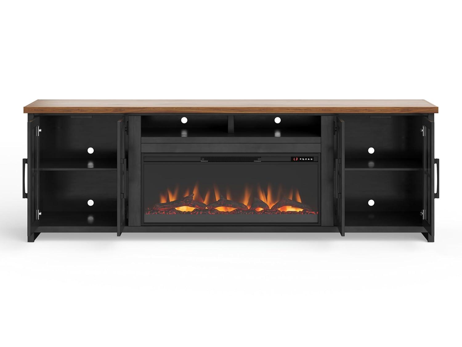 Essex 97 Inch Fireplace TV Stand Console,media console,entertainment center For Tvs Up To 100 Inches