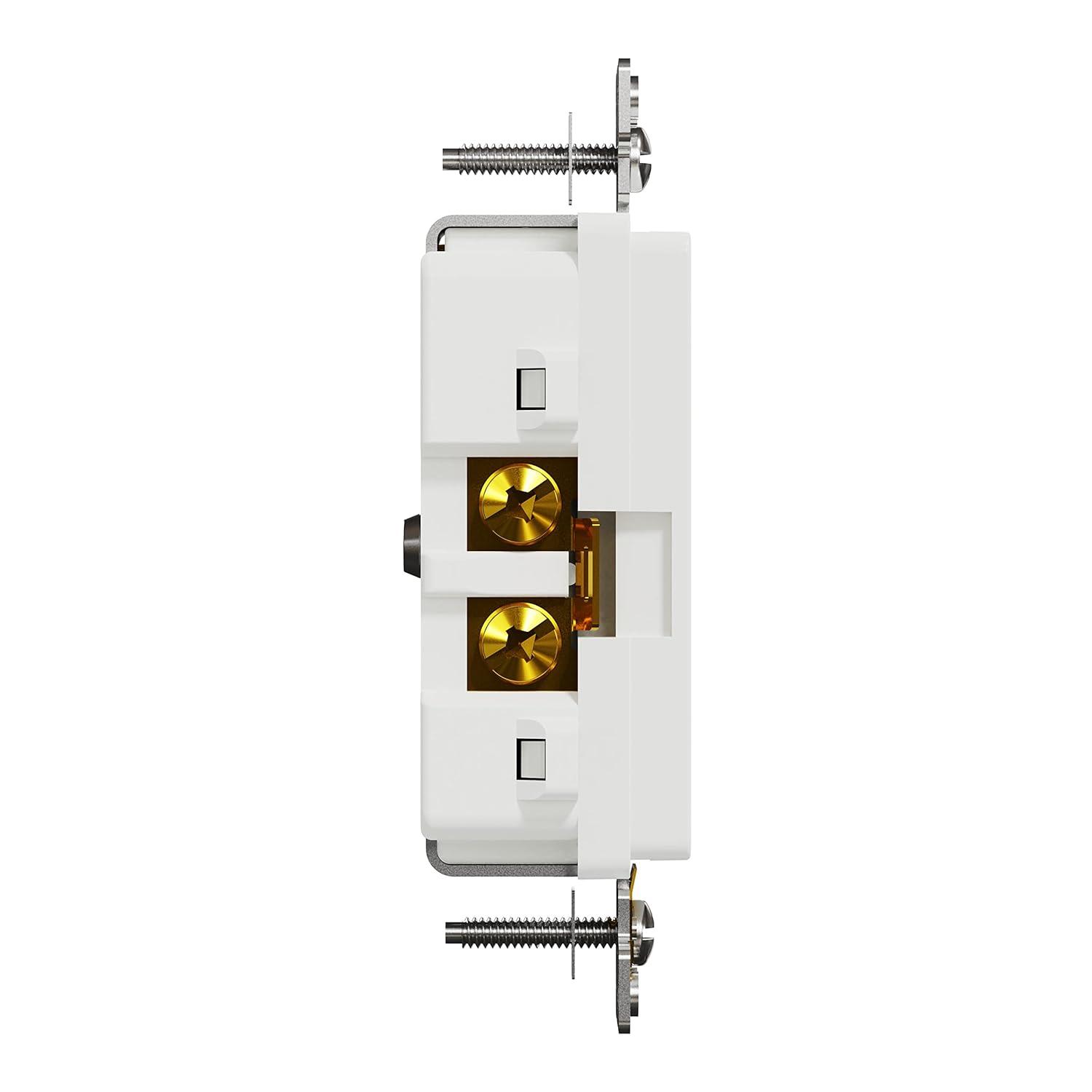 X Series 15-Amp White Tamper Resistant Decorator Outlet