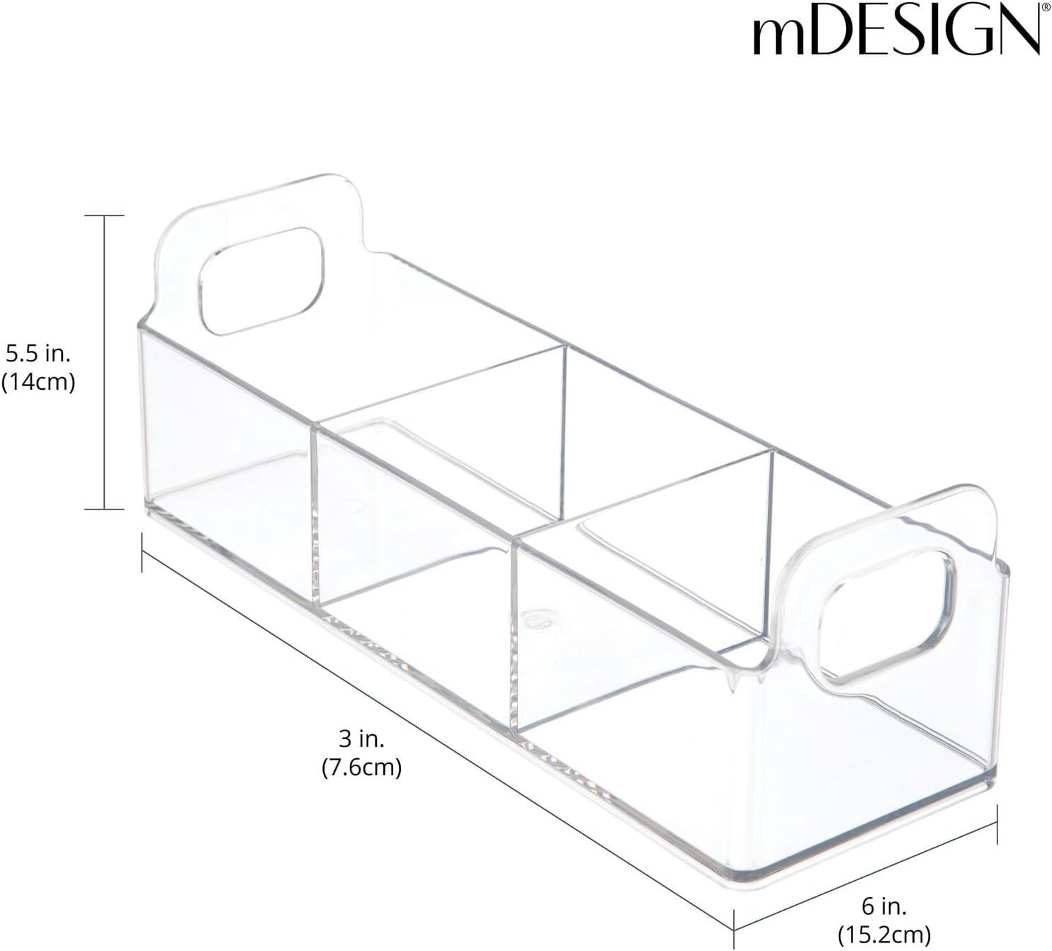 Clear Plastic Rectangular Storage Baskets with Handles, 2-Piece Set