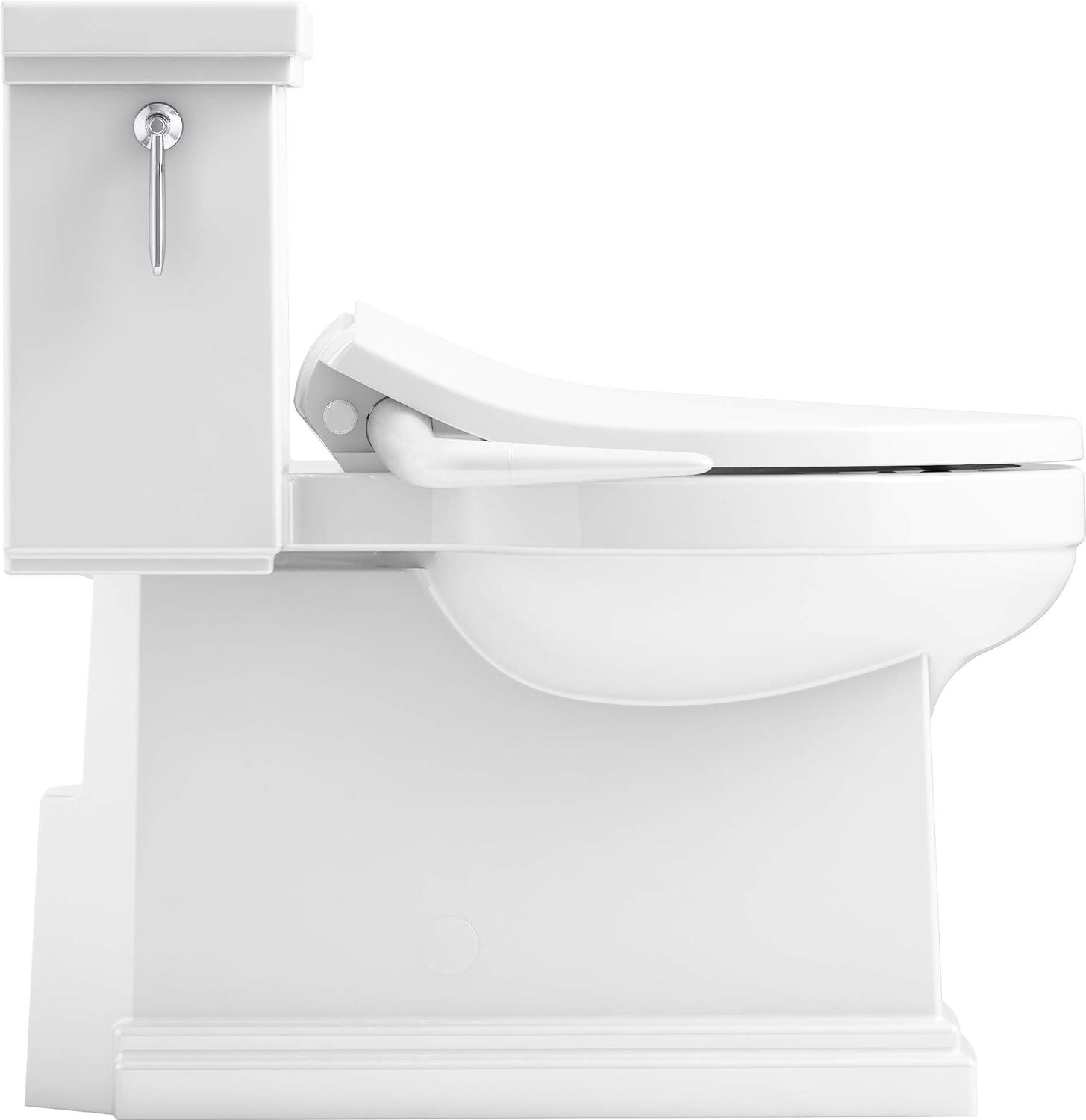 PureWash M250 Elongated Bidet Toliet Seat, Manual Non-Electric Bidets for Existing Toilets