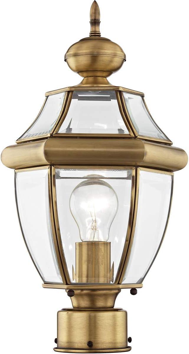 Livex Lighting Monterey 1 - Light Post Light in  Antique Brass