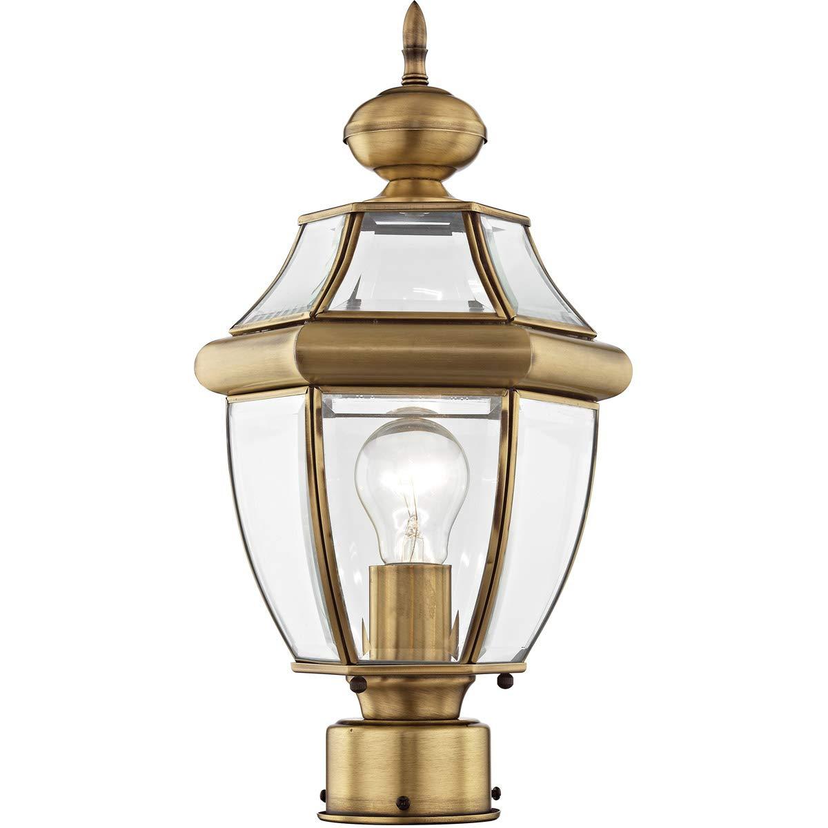 Livex Lighting Monterey 1 - Light Post Light in  Antique Brass