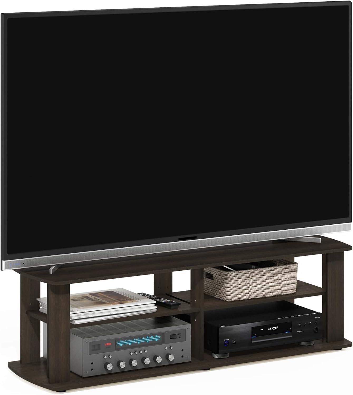 Furinno Mid-century 3-Tier Entertainment Center TV Stand for TVs up to 45"