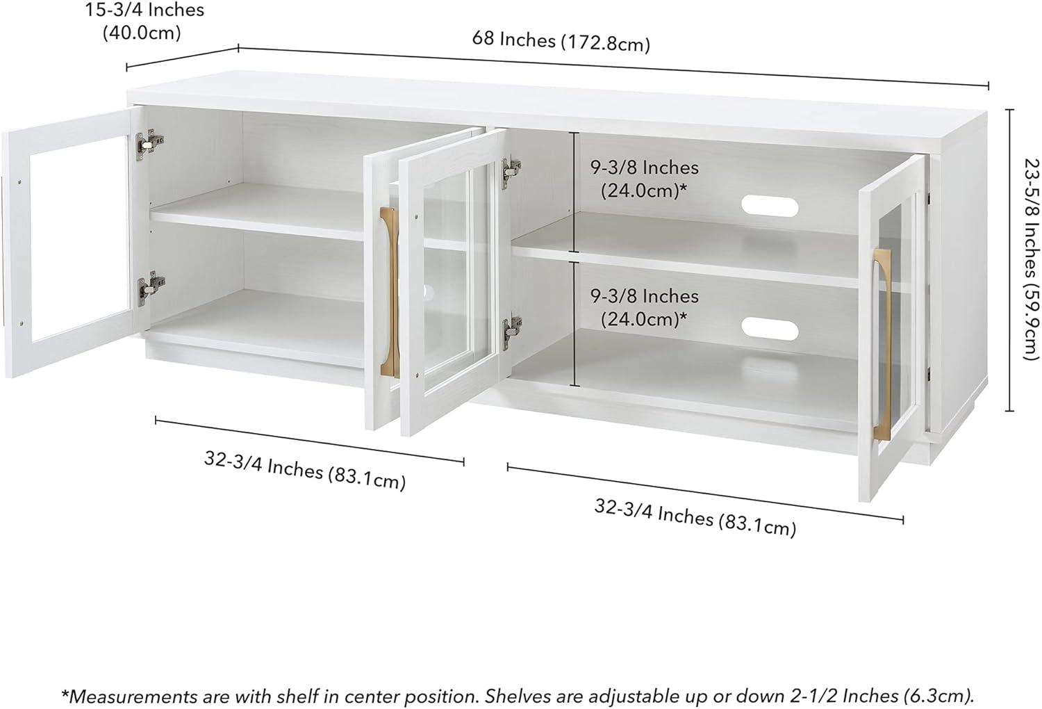 Evelyn&Zoe Donovan Rectangular TV Stand for TV's up to 75", White