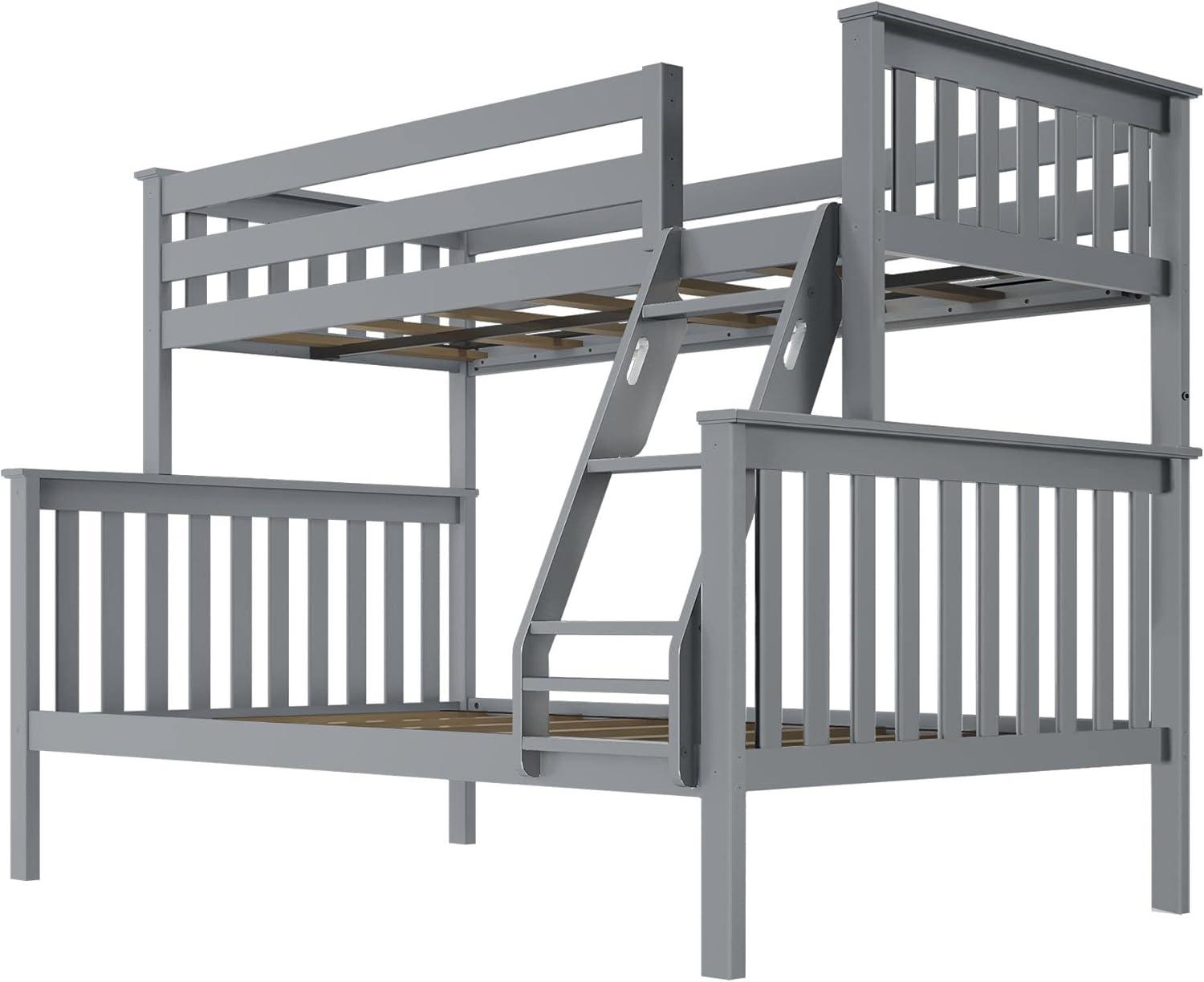 Plank+Beam Bunk Bed Twin over Full, Classic Adults Bunk Beds Solid Wood, No Box Spring Needed