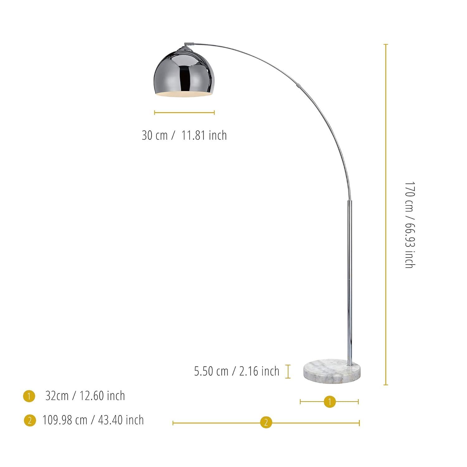 Wrought Studio™ Perlis 66.93" Arc Floor Lamp with Solid Marble Base & Reviews | Wayfair