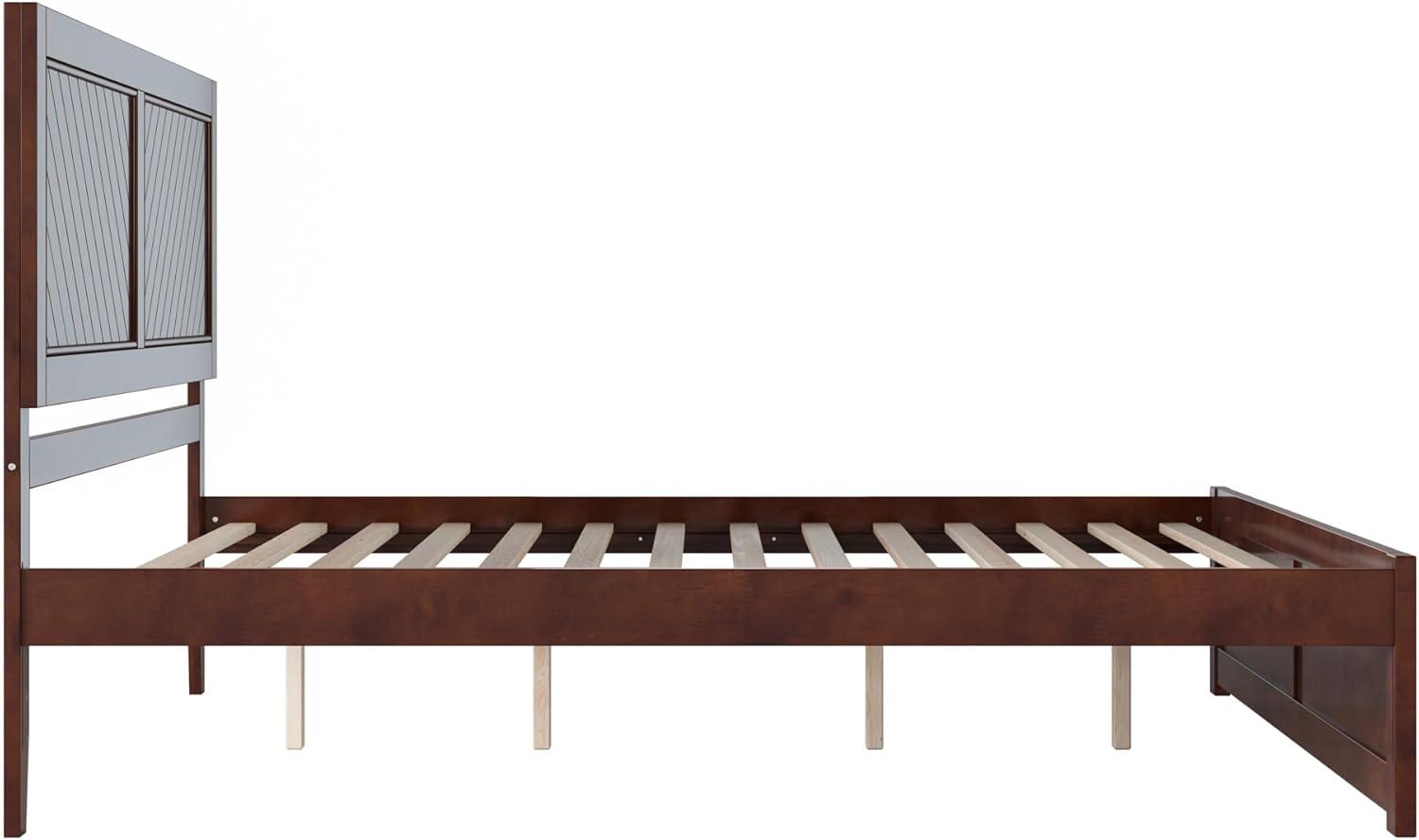 AFI Canyon Walnut Solid Wood Platform Bed with Matching Footboard, King