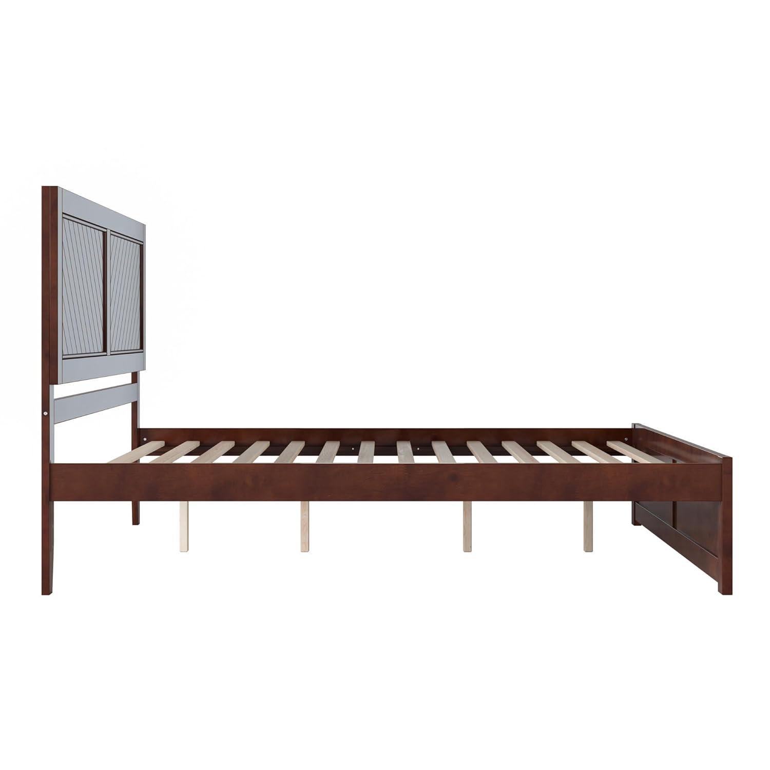 AFI Canyon Walnut Solid Wood Platform Bed with Matching Footboard, King