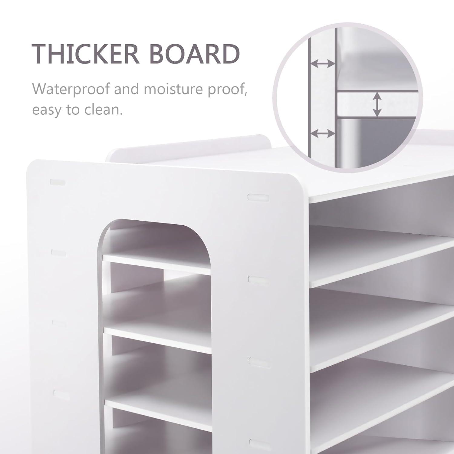 SONGWAY File Sorter Organizer for Desk - Literature Organizer 12-Slot, Student Mailbox for Classroom, Countertop Mail Organizer, Paper Storage Organizer for Home Office School