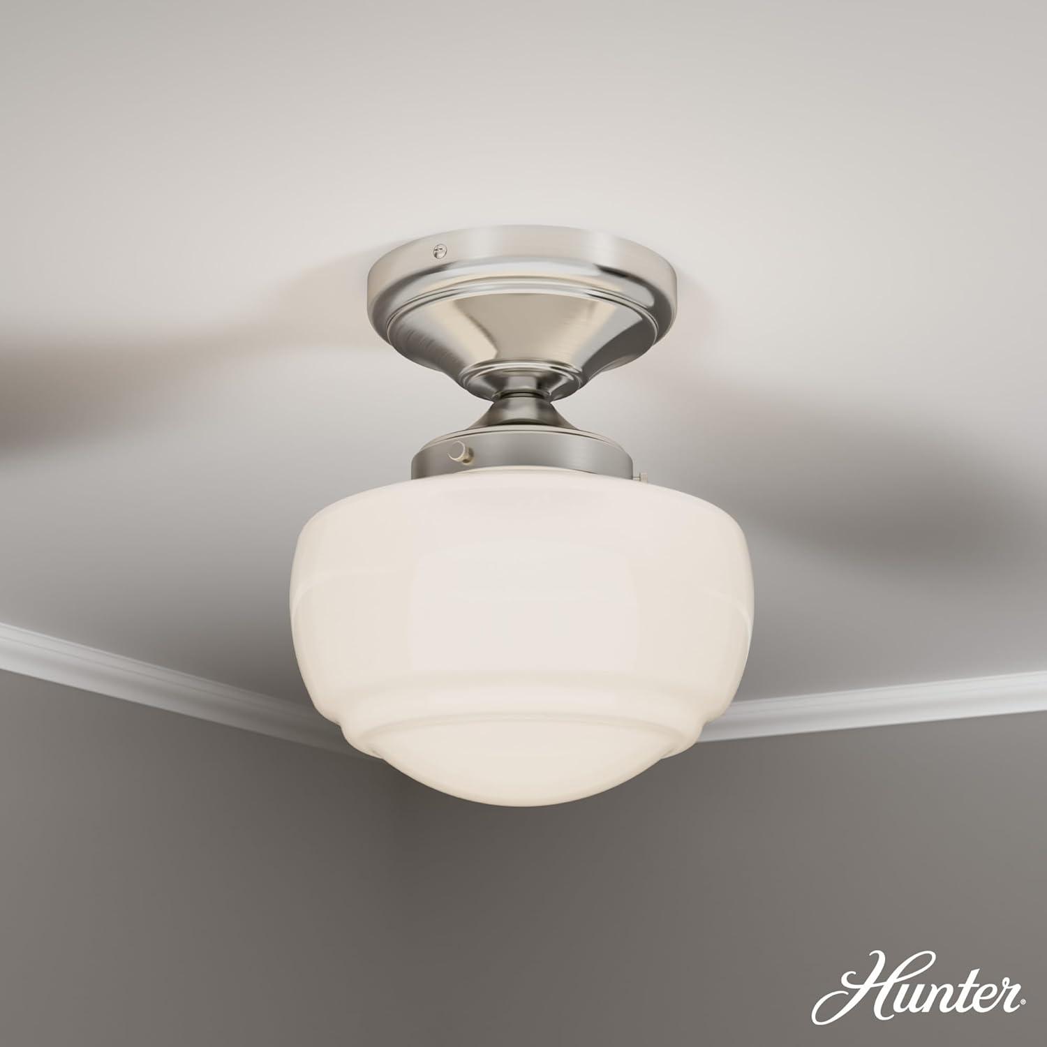 Hunter Fan Hunter Saddle Creek 1 Light Mini Flush Mount Ceiling Light Fixture