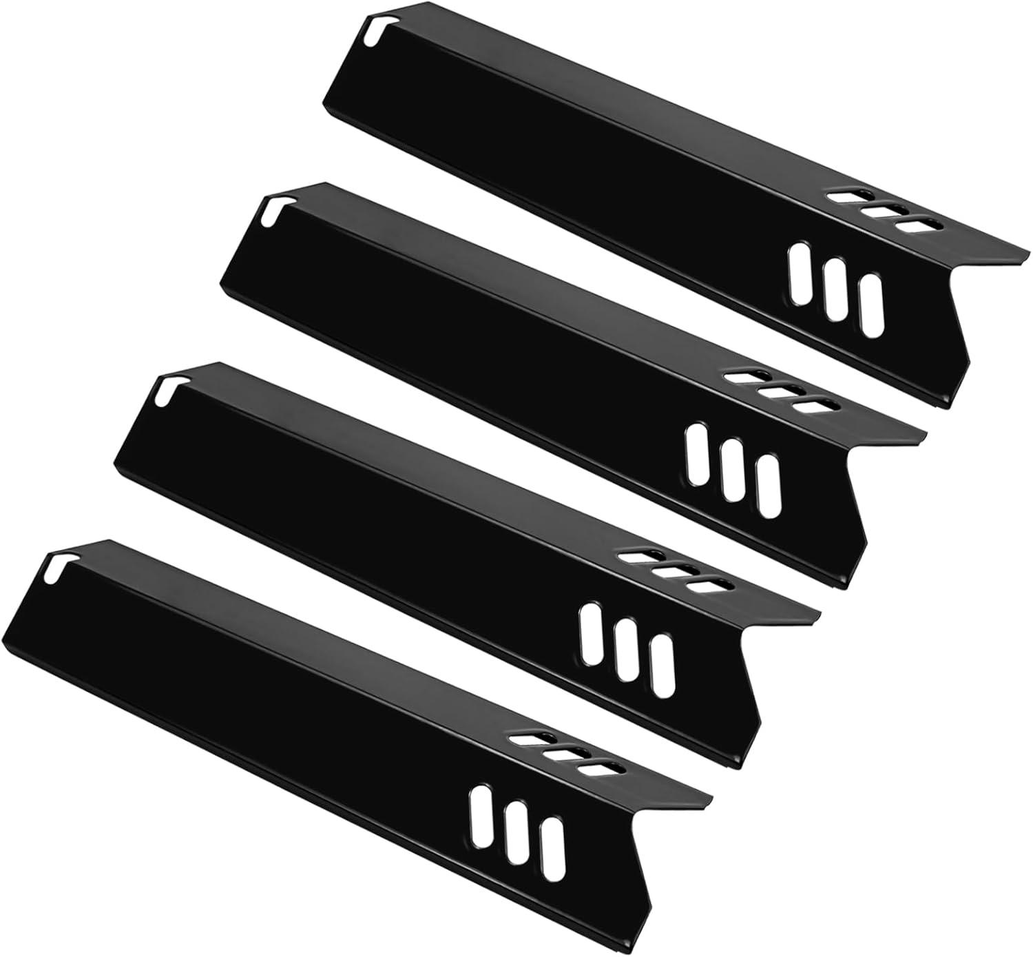 Unicook 15 Inch Grill Heat Plates for Dyna-Glo, Grill Burner Covers, Grill Parts Porcelain Heat Shields for Backyard, 4 Pack