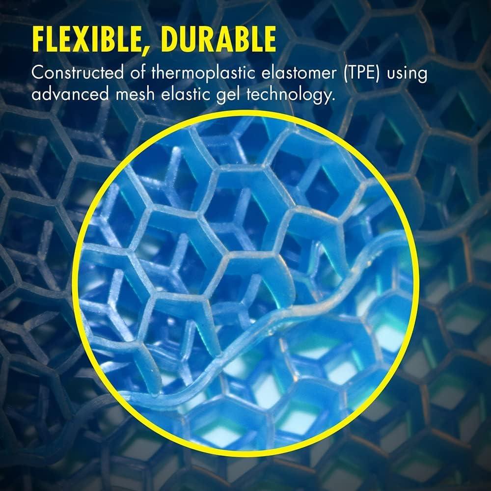 HEALTHMATE Comfy Gel Cushion Gel Seat Cushion for Long Sitting for Back, Sciatica and Tailbone Pain Relief, for Office Chair, Car, Wheelchair, Long Trips (Square)