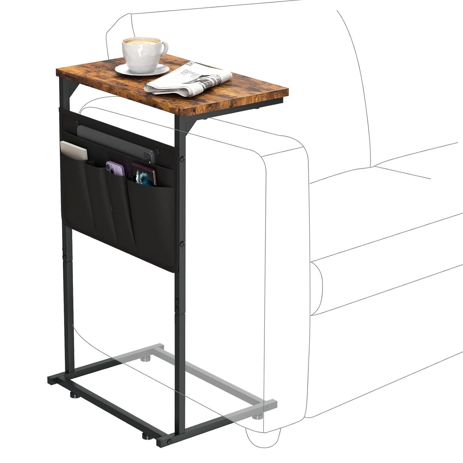 Vantic Rustic Wood Composite Console Table, Brown