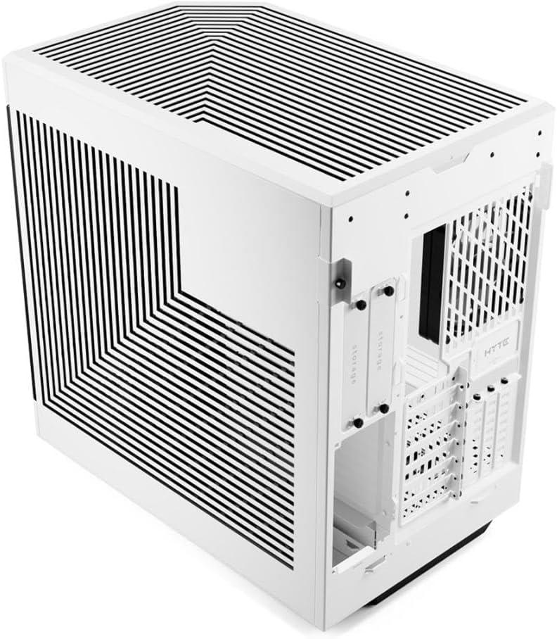 HYTE Y60 Modern Aesthetic Dual Chamber Panoramic Tempered Glass Mid-Tower ATX Computer Gaming Case with PCIe 4.0 Riser Cable Included, Snow White