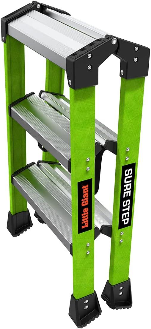 Little Giant 1024744 25.98 x 11.8 x 8 in. 3 Step Resin Step Stool, Green