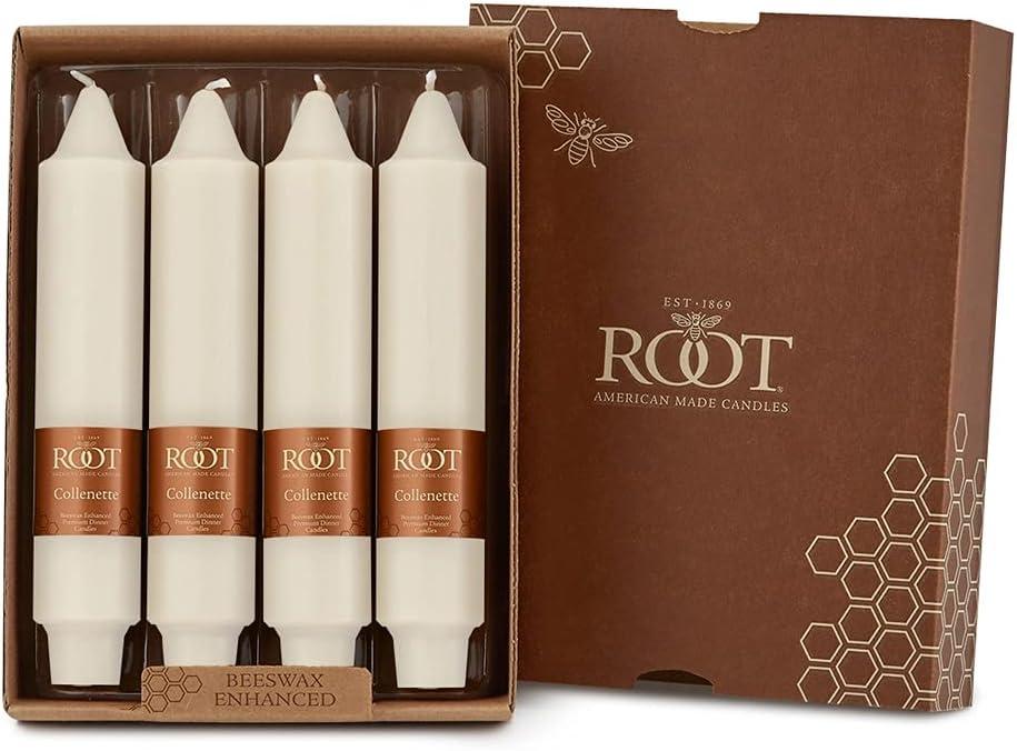 Smooth Collenette Unscented Taper Candle (Set of 4)