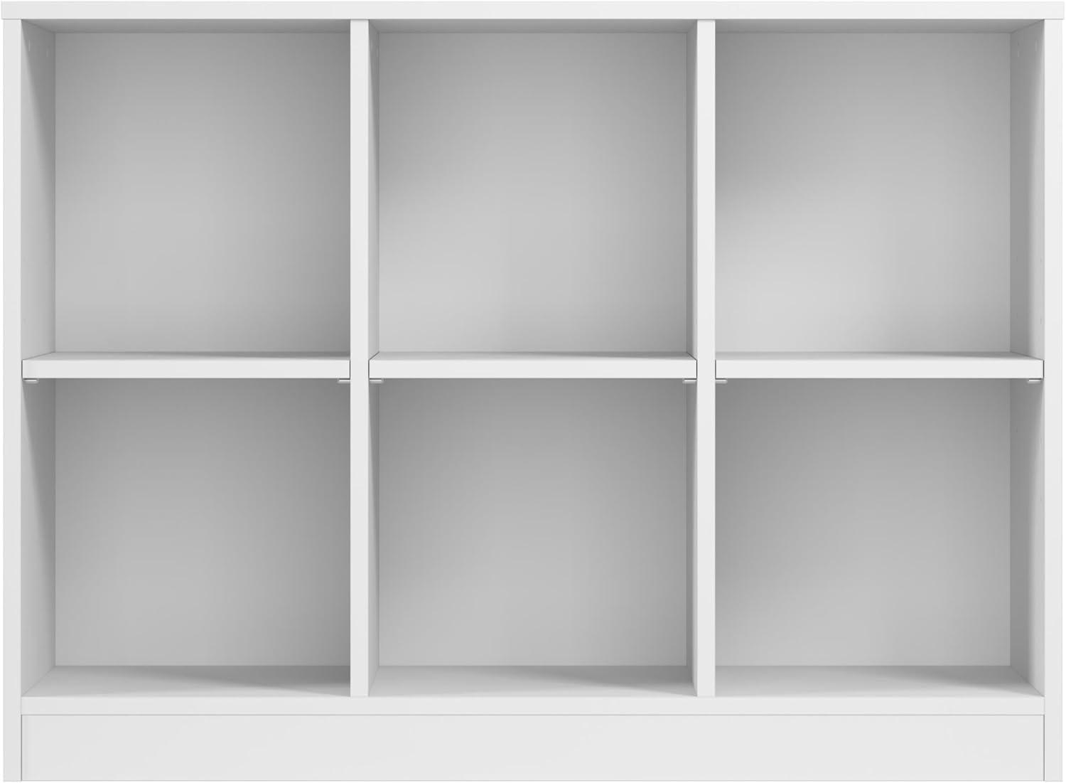 Universal 6 Cube Organizer Storage Shelf in White - Engineered Wood