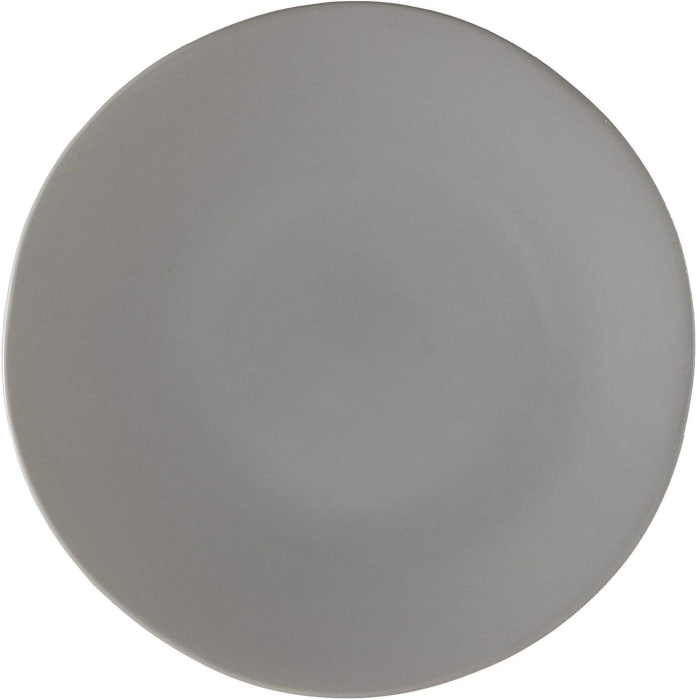 Smoke Gray Ceramic 8" Salad Plate Set