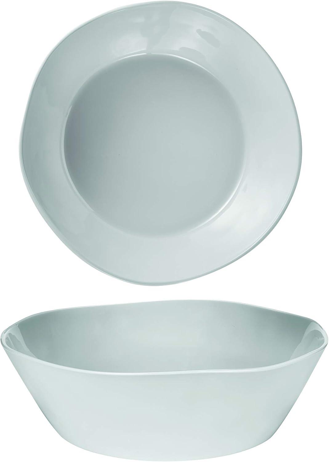 Cloud White Round Melamine Serving Bowl, 13-inch