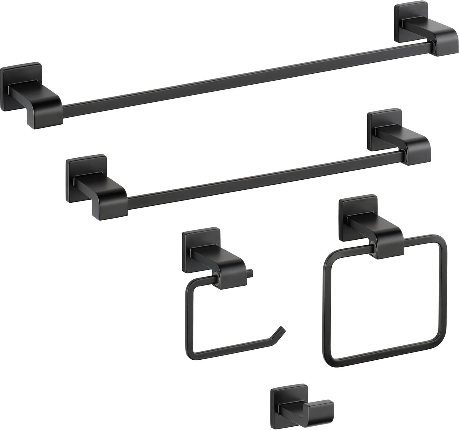 Ara Single Towel Hook Bath Hardware Accessory in Matte Black