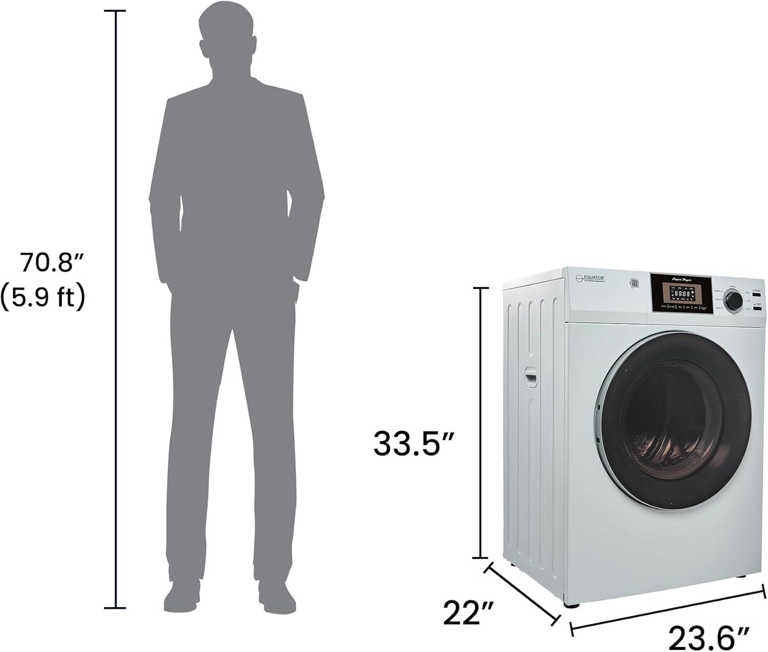 Equator Compact 24 In Vented Dryer 3.1cf/13lb Sensor Sanitize Shoes 110v/1500w