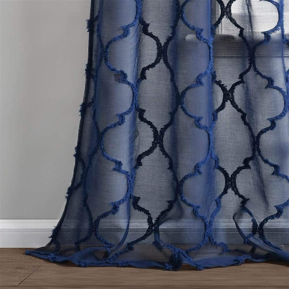 Avon Trellis Sheer Polyester Sheer Curtain Pair