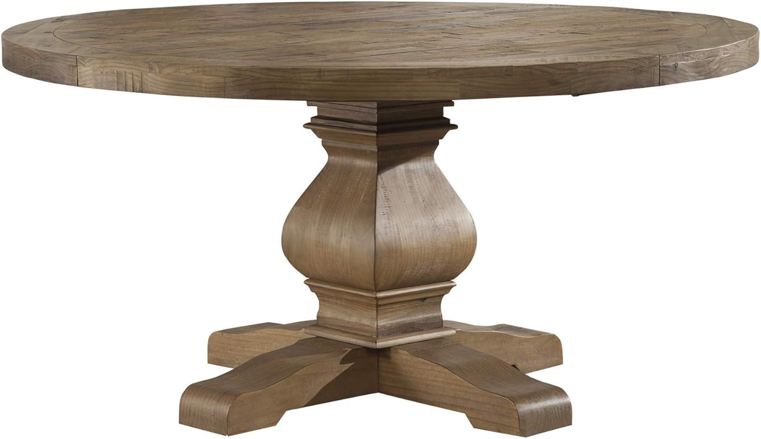 Kensington 60" Round Reclaimed Pine Wood Dining Table