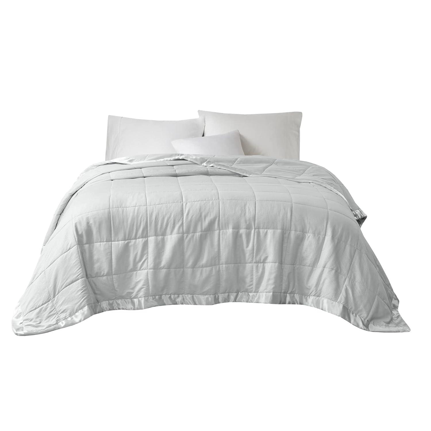 Madison Park Cambria Oversized Down Alternative Blanket with Satin Trim