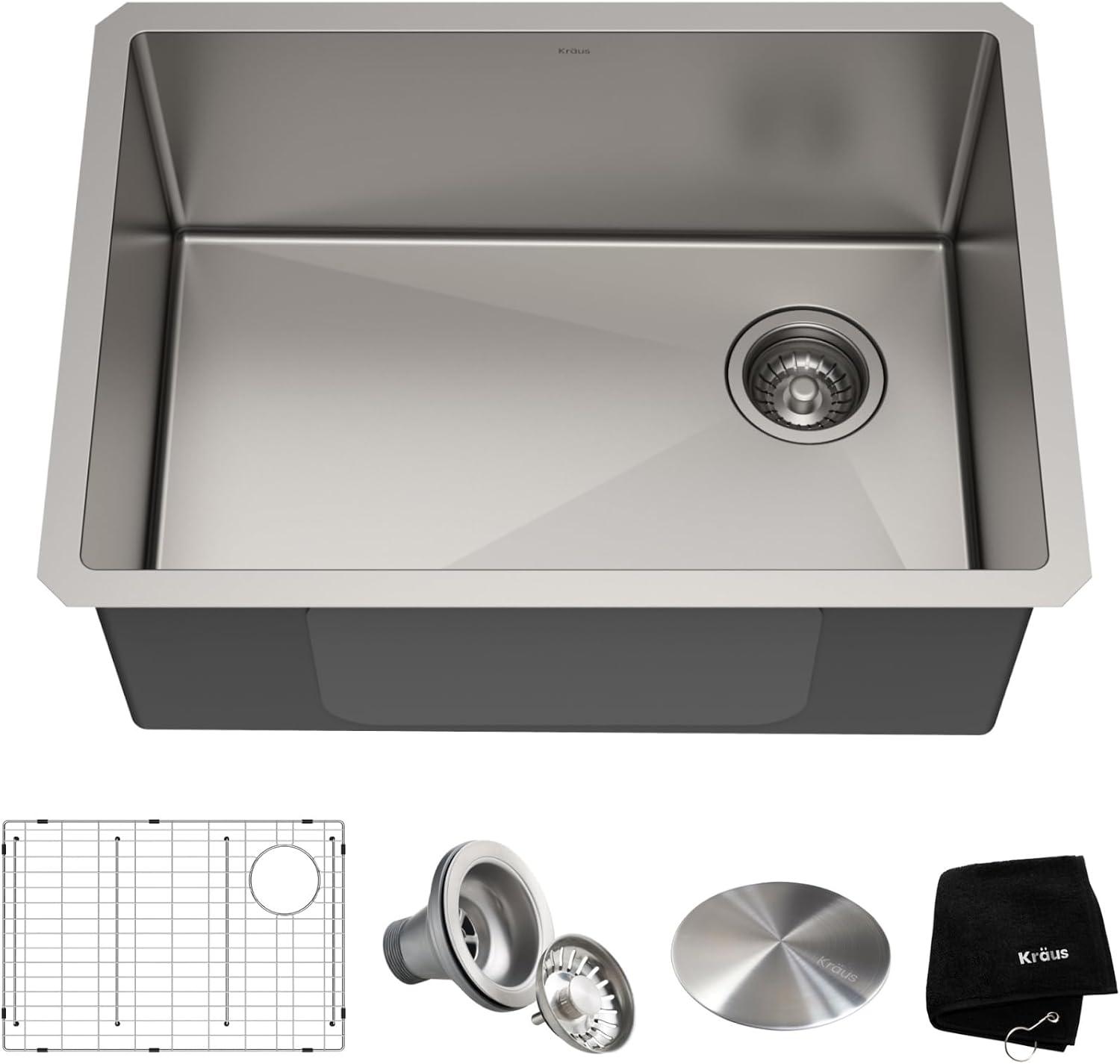 KRAUS Standart Pro Undermount 16 Gauge Stainless Steel Kitchen Sink