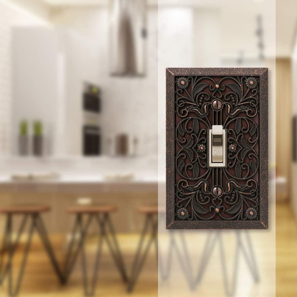 AmerTac Filigree No Subject 1 - Gang Toggle Light Switch Standard Wall Plate