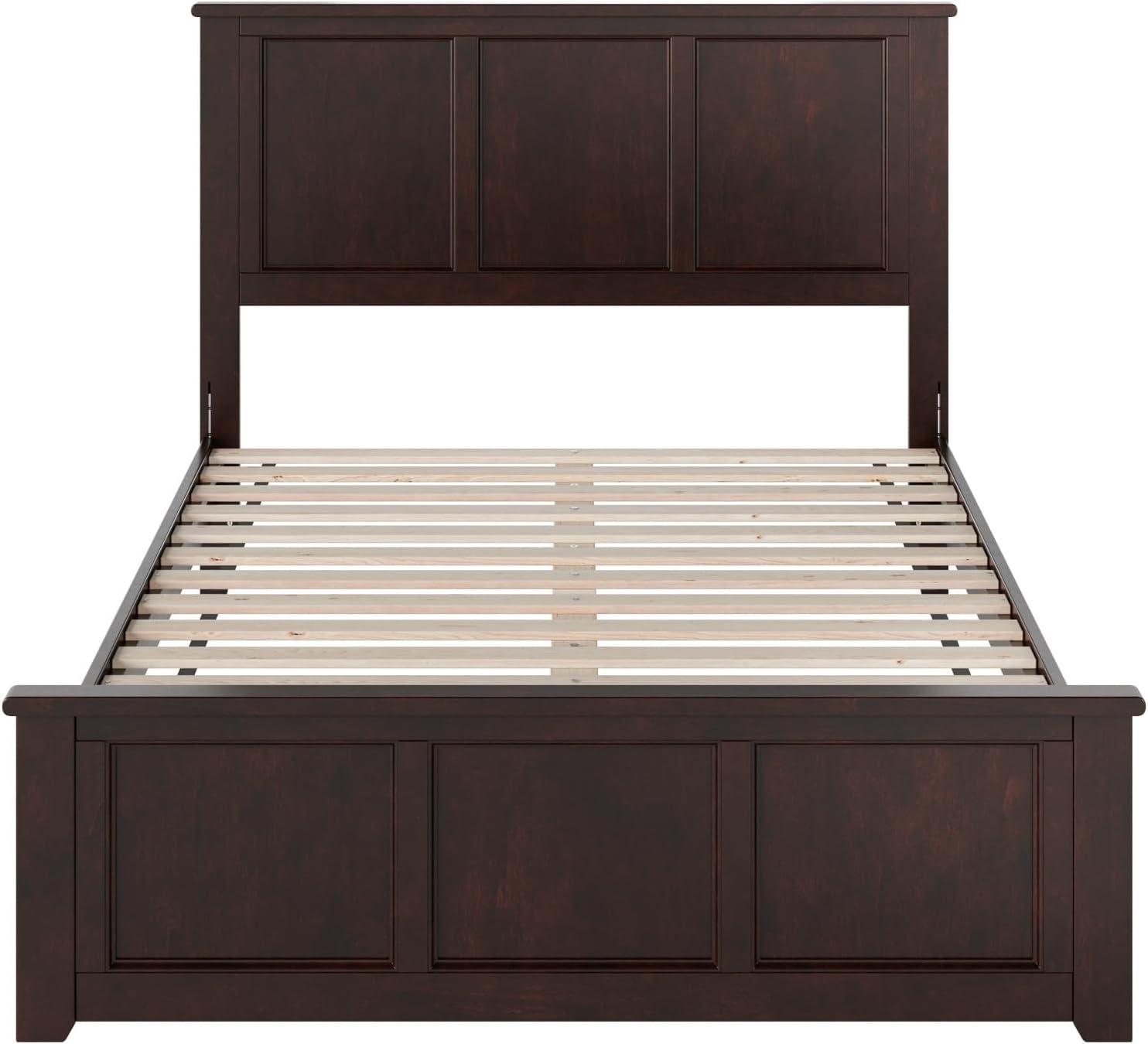 AFI Charlotte Queen Solid Wood Low Profile Platform Bed with Matching Footboard, Espresso