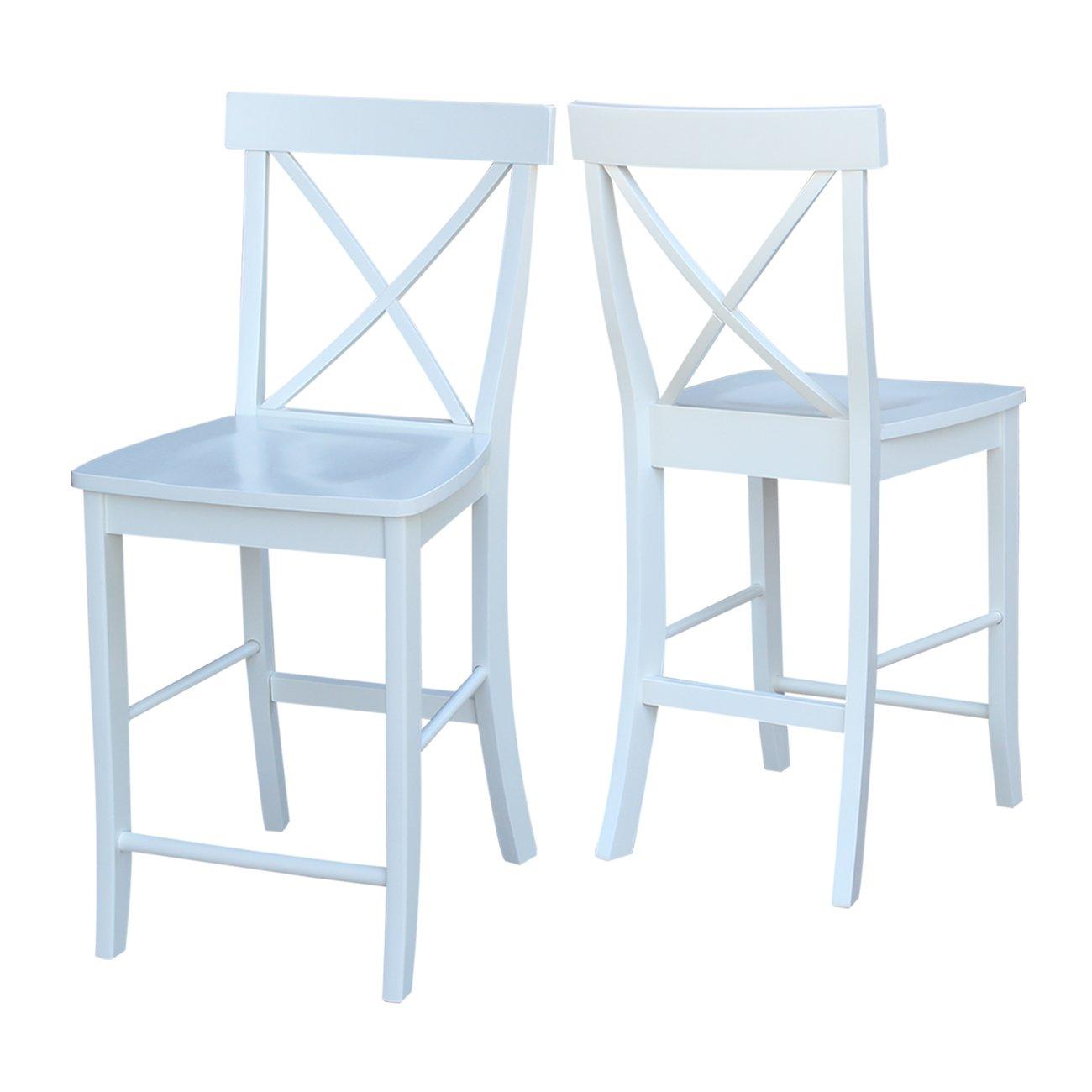 International Concepts X-Back Counter Height Stool - 24" Seat Height