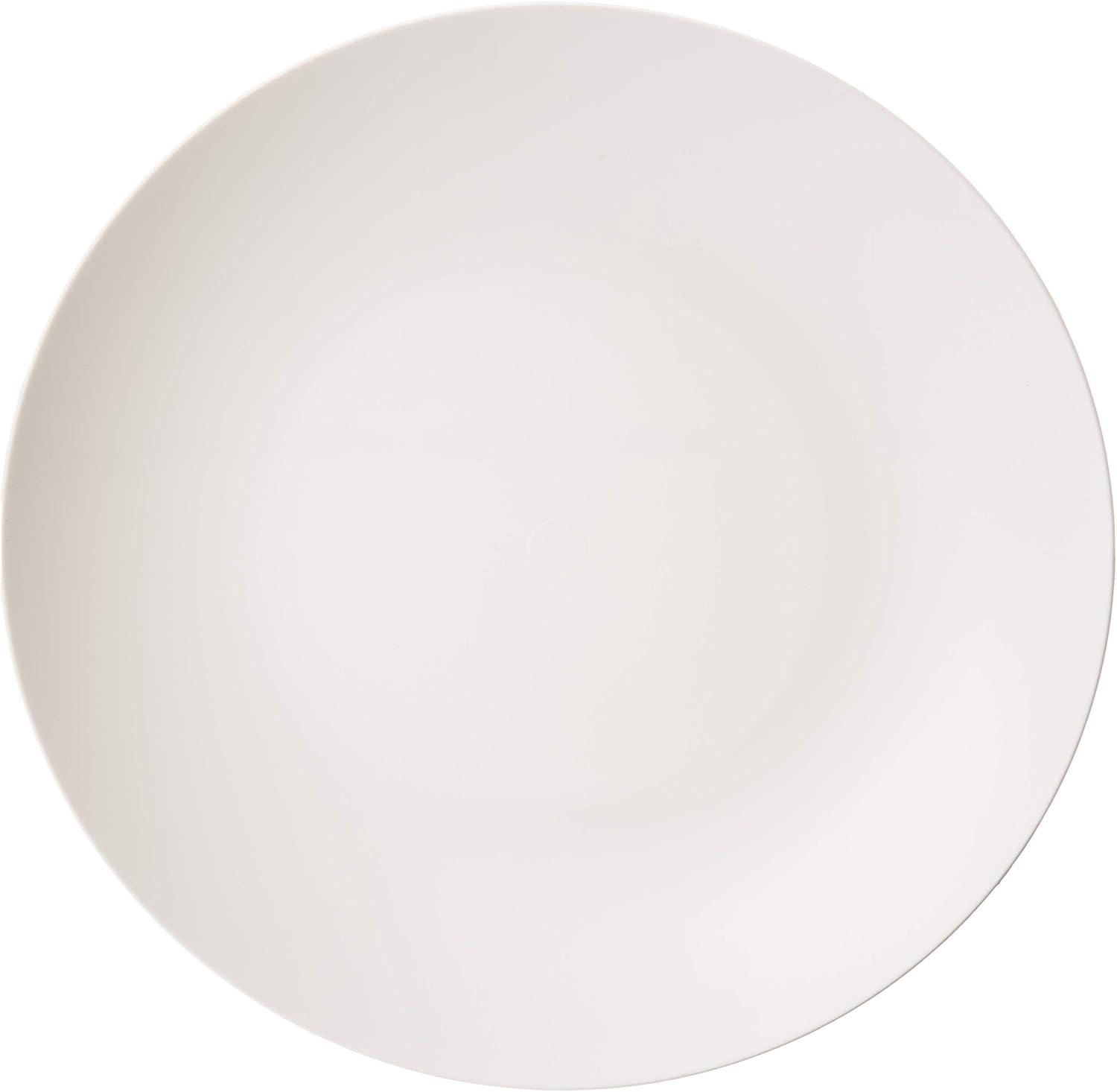 Coza Design- Durable Plastic Plate Set- BPA Free- Set of 6. 10.2 inches diameter (White)