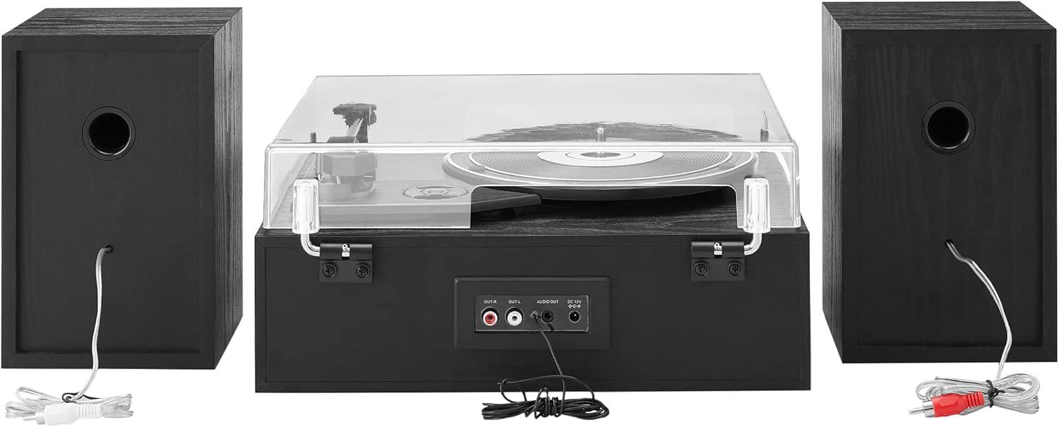 Crosley Sloane Shelf System Vinyl Record Player - Black