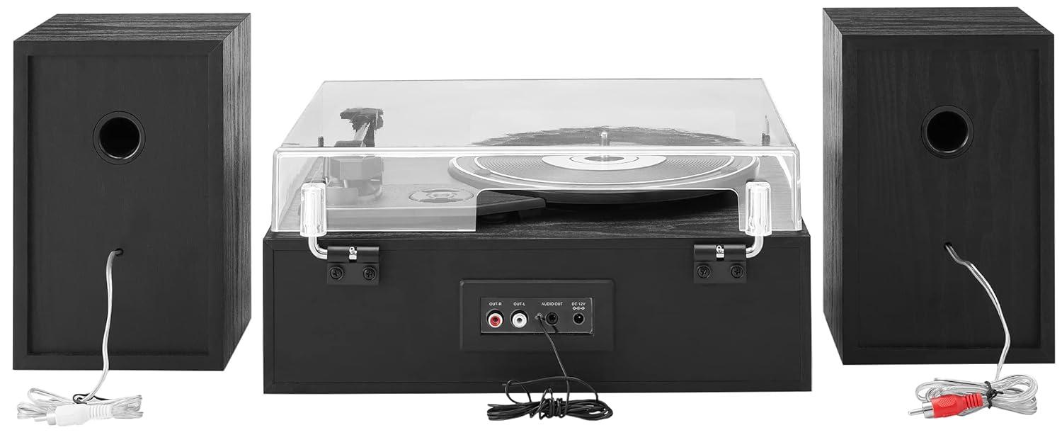 Crosley Sloane Shelf System Vinyl Record Player - Black