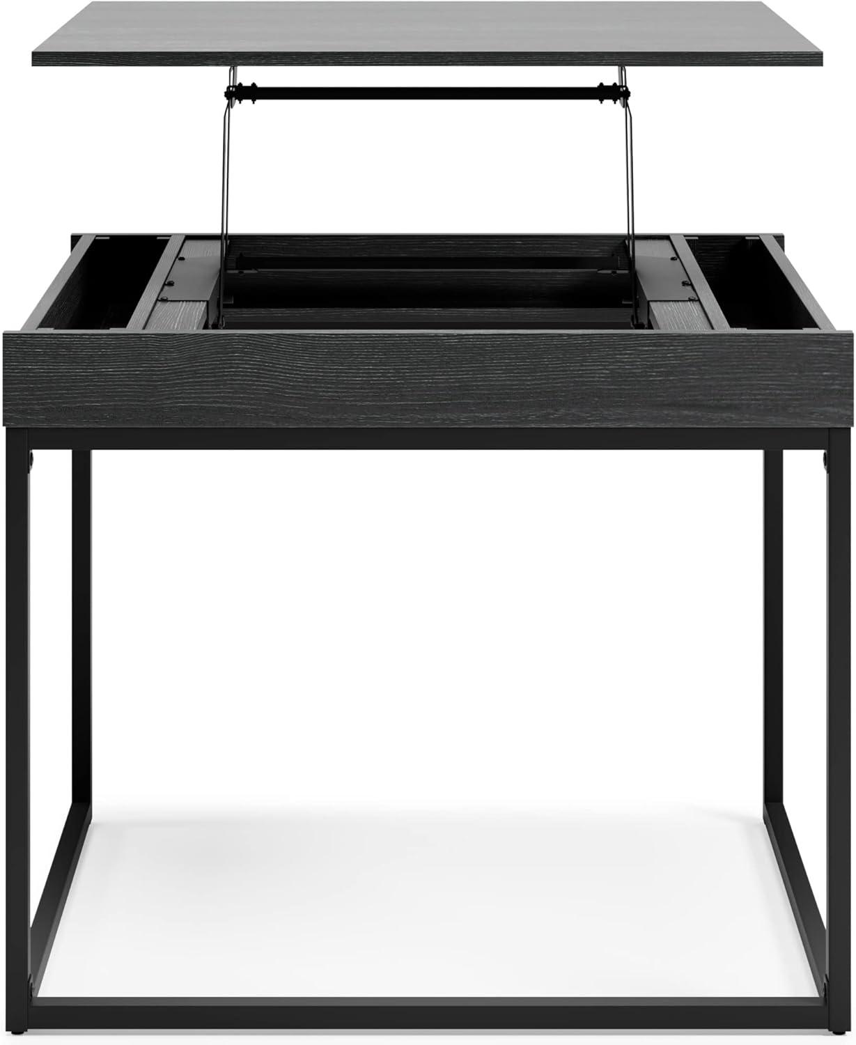 Sleek Black 36" Contemporary Home Office Desk with USB Port