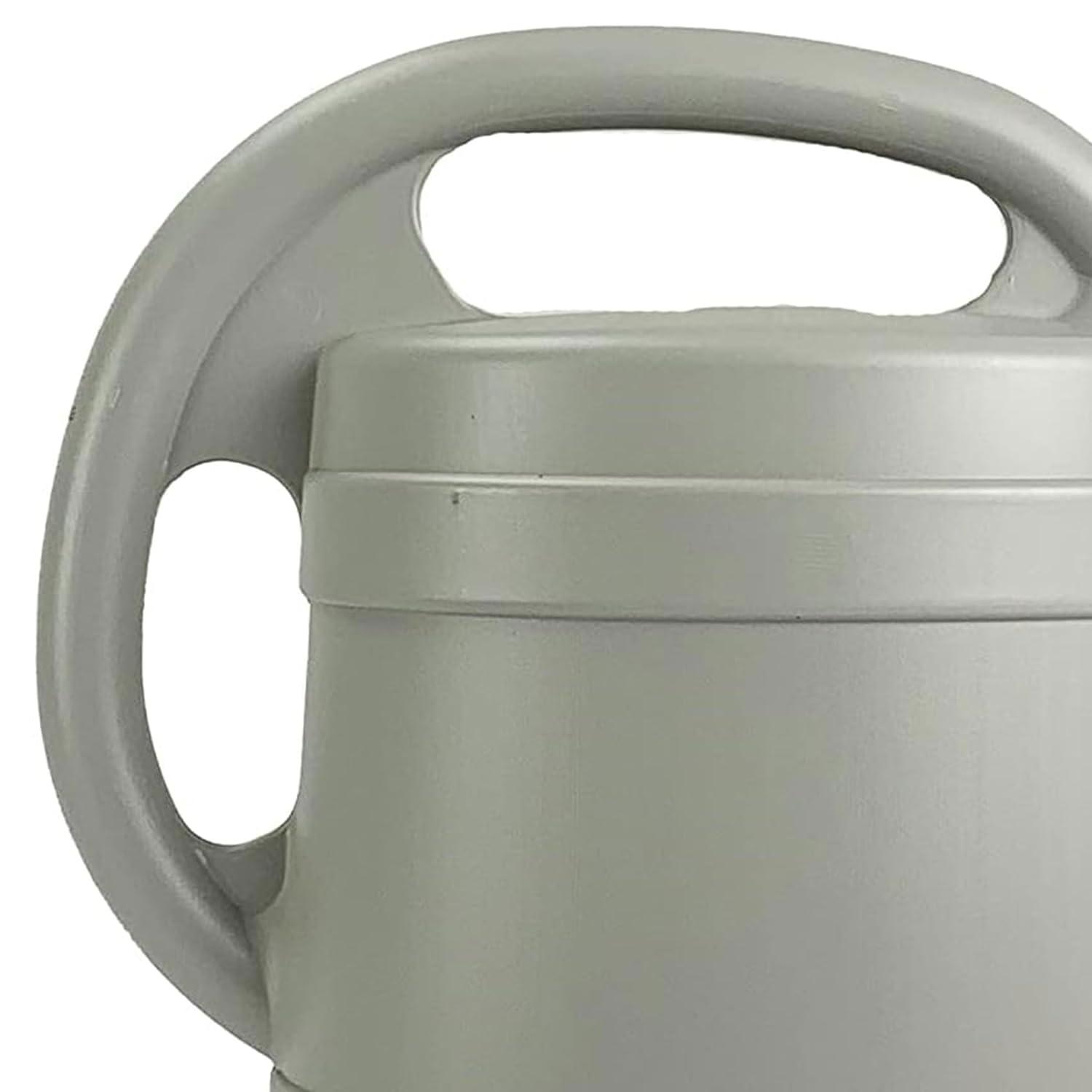 The HC Companies 2 Gallon Plant Watering Can with Large Mouth Feature and Ergonomic Design for Patio, Lawn, and Gardening Essentials, Gray