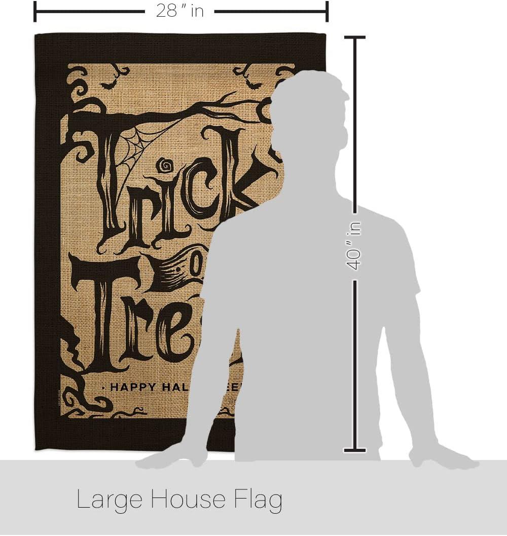 Breeze Decor H112100-BO Halloween Trick House Flag Fall 28 x 40 in. Double-Sided Decorative Vertical Flags for Decoration Banner Garden Yard Gift