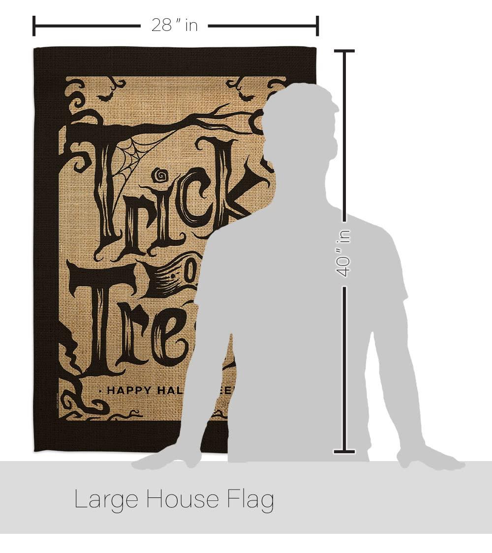 Breeze Decor H112100-BO Halloween Trick House Flag Fall 28 x 40 in. Double-Sided Decorative Vertical Flags for Decoration Banner Garden Yard Gift