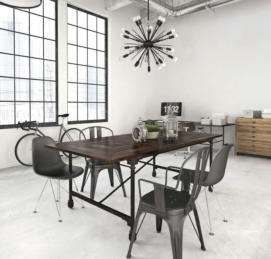 24 Light Metal Dimmable Sputnik Chandelier