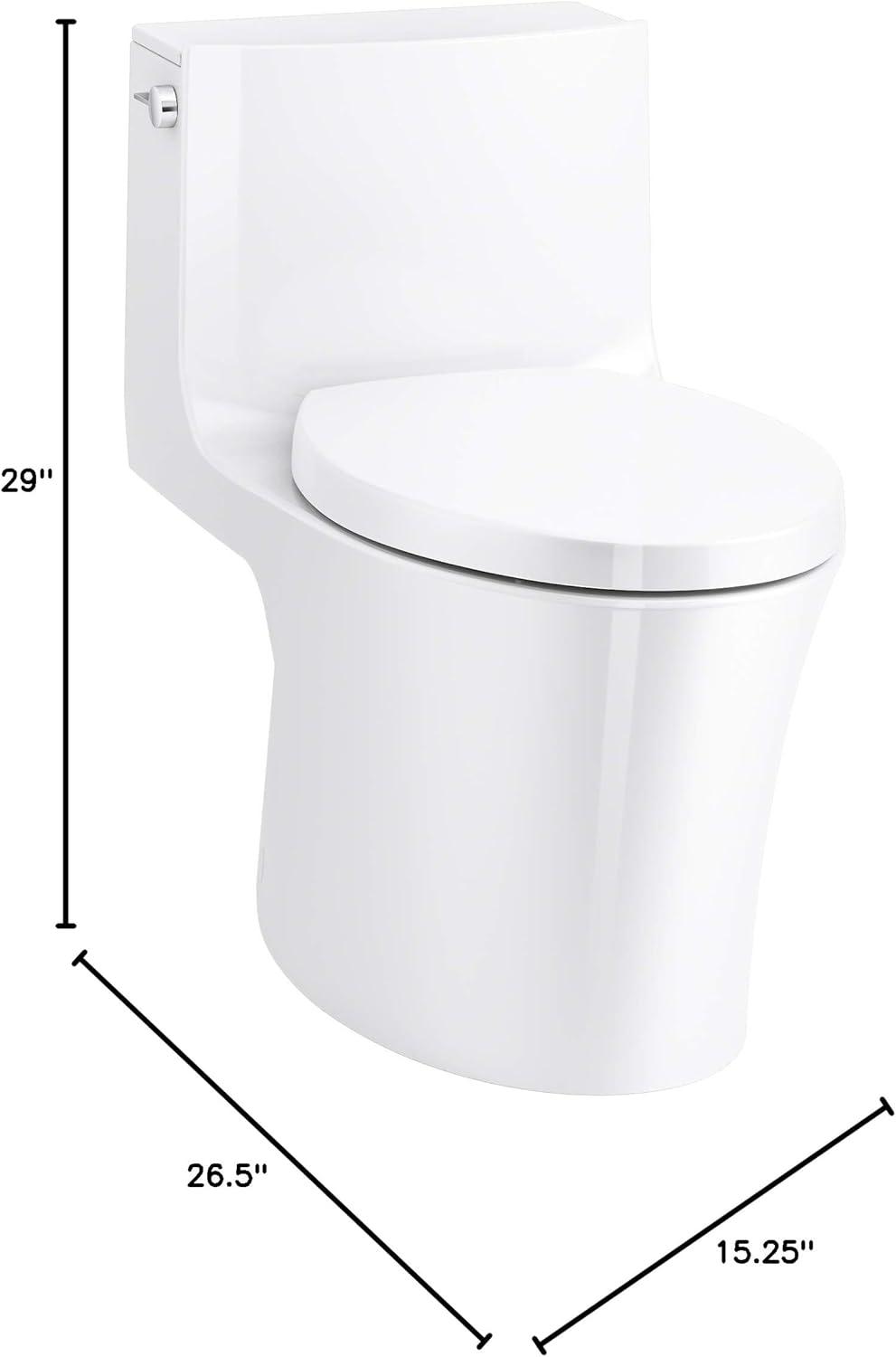 Veil™ One-Piece Elongated Dual-Flush Toilet with Skirted Trapway